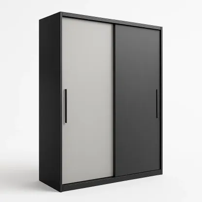 Armadio con ante scorrevoli in legno composito-Divanimo