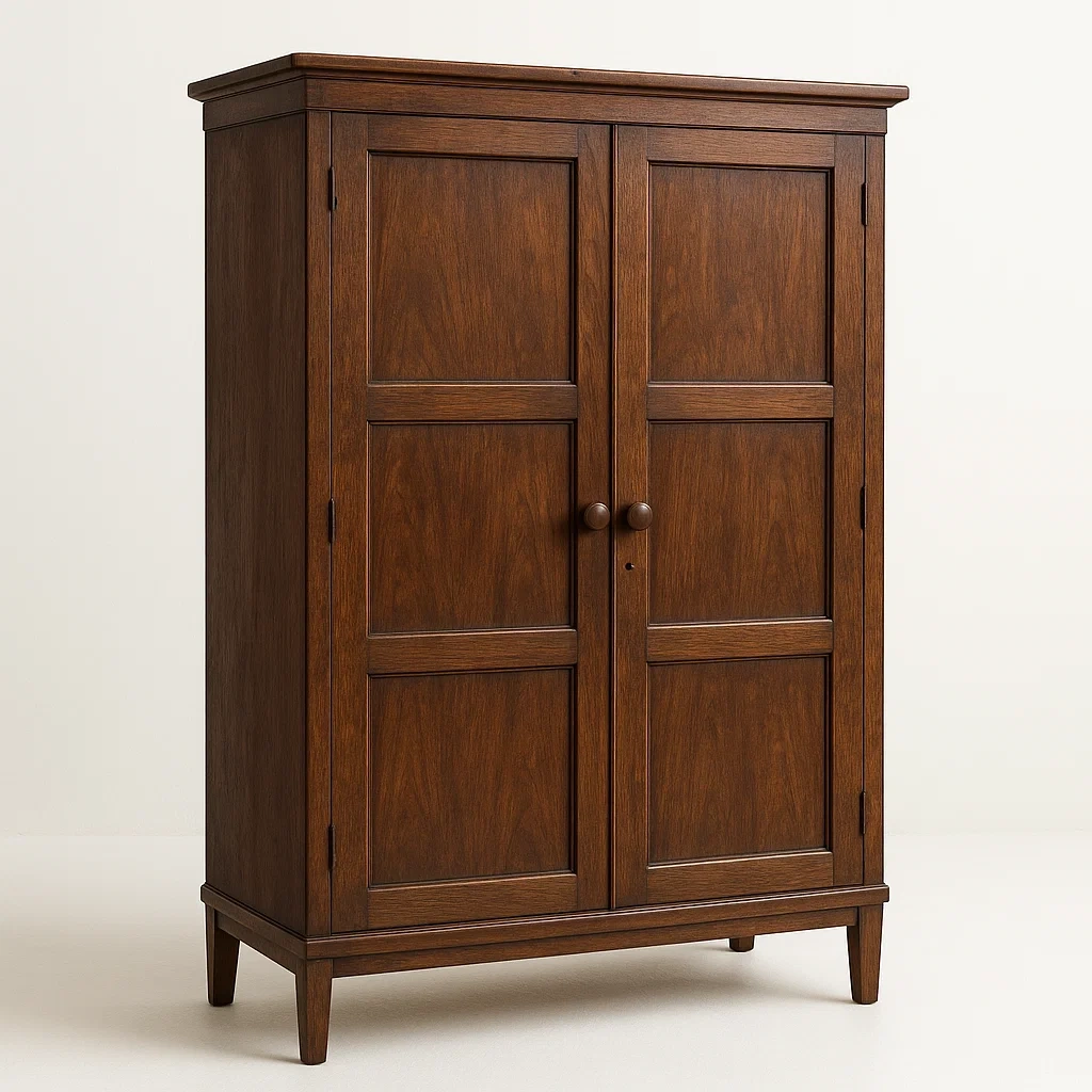 Armadio in legno massello a due ante-Divanimo