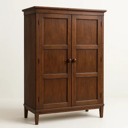 Armadio in legno massello a due ante-Divanimo