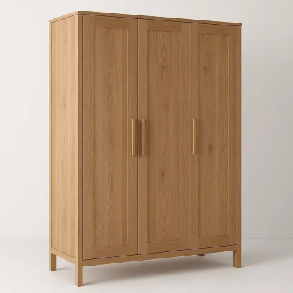 rmadio in legno massello a tre ante in rovere-Divanimo