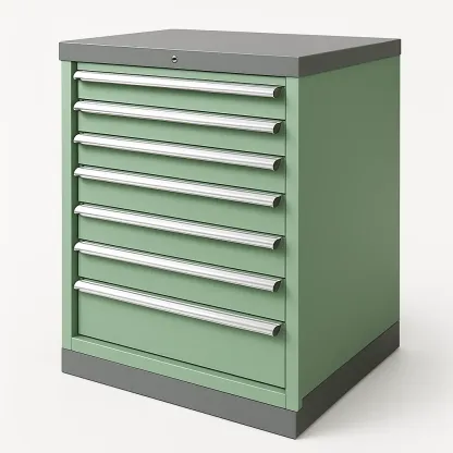 Armadietto porta attrezzi con cassetti in metallo con serratura-Divanimo