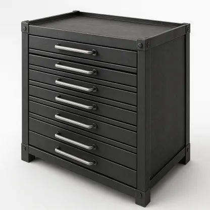 Armadietto porta attrezzi con cassetti in metallo con sette cassetti-Divanimo
