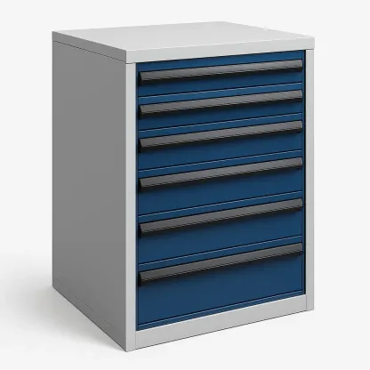 Armadietto porta attrezzi con cassetti in metallo con sei cassetti-Divanimo