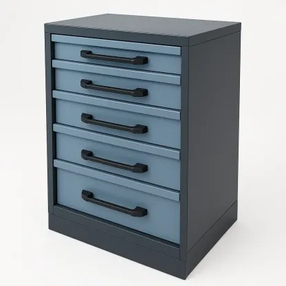Armadietto porta attrezzi con cassetti in metallo con cinque cassetti-Divanimo