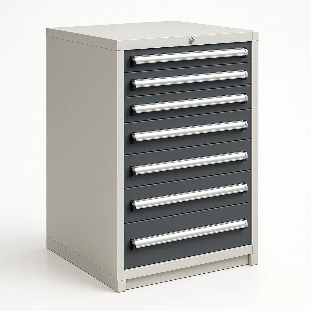 Armadietto porta attrezzi con cassetti in acciaio-Divanimo