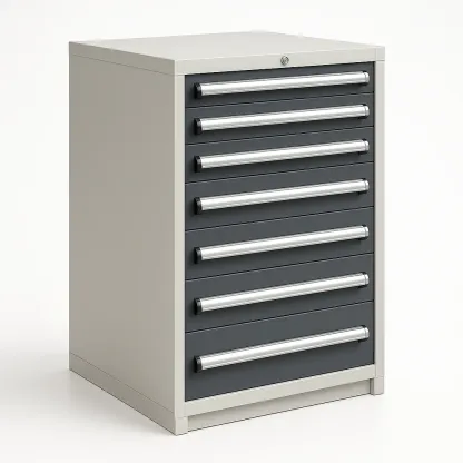 Armadietto porta attrezzi con cassetti in acciaio-Divanimo