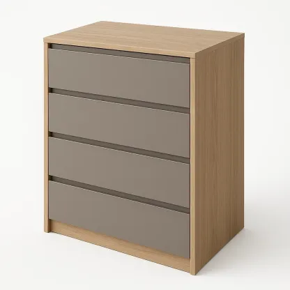 Cassettiera con maniglie a scomparsa in MDF con rivestimento melaminico-Divanimo