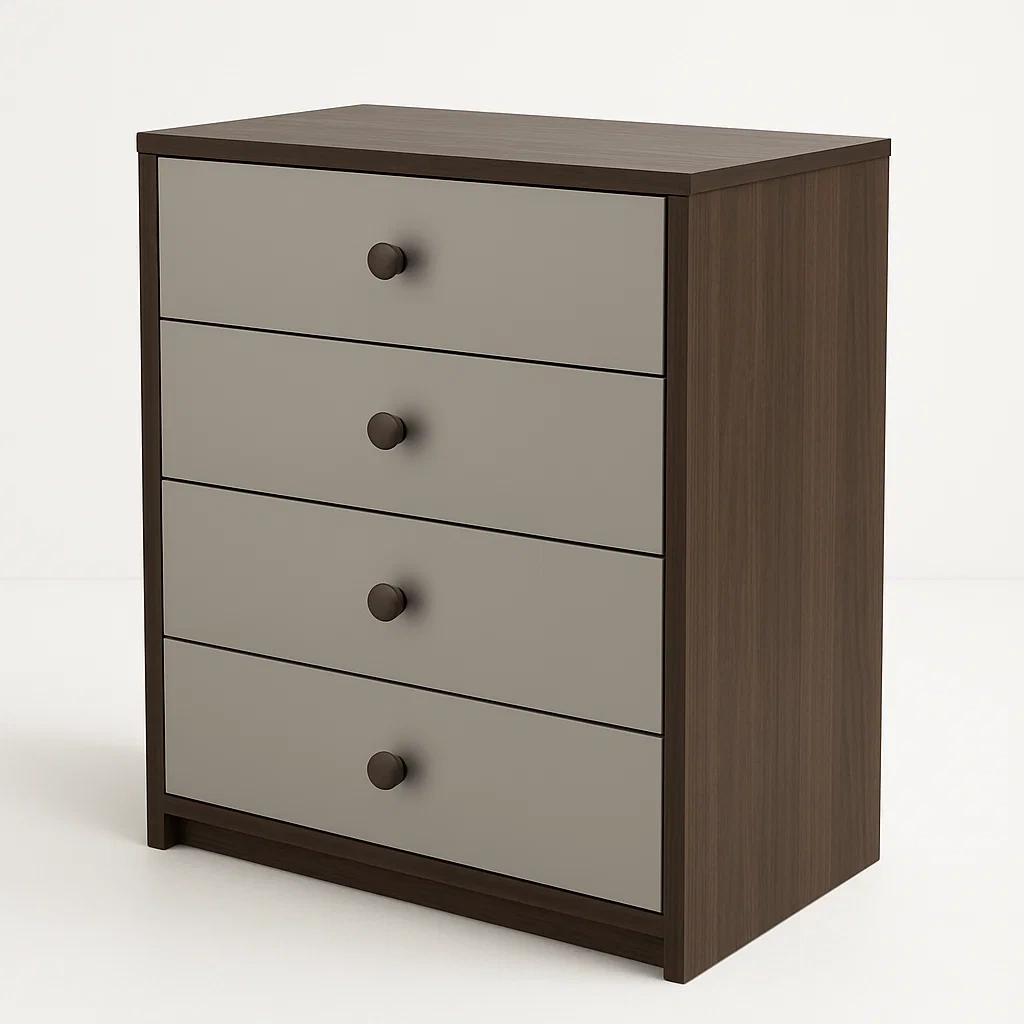 Cassettiera da camera da letto in legno con cassetti-Divanimo