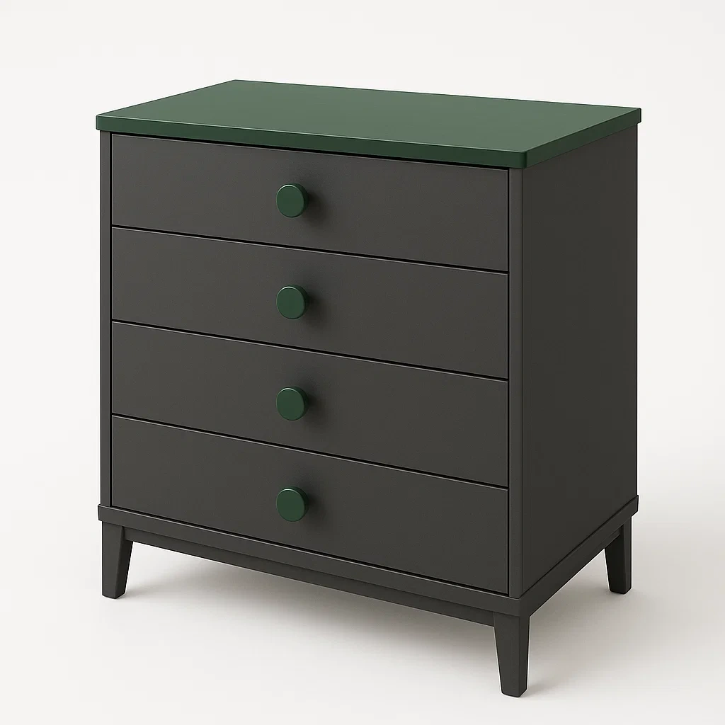 Cassettiera da camera da letto in MDF con quattro cassetti-Divanimo