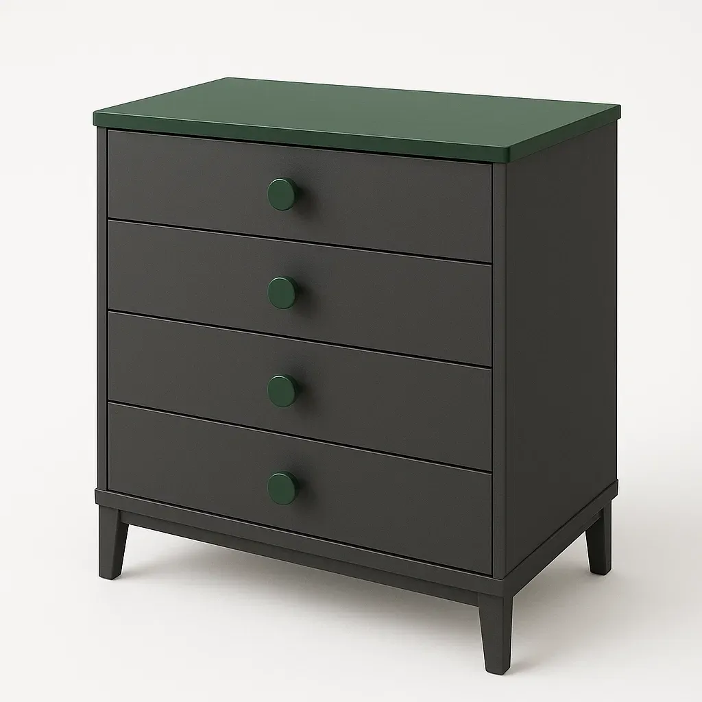 Cassettiera da camera da letto in MDF con quattro cassetti-Divanimo