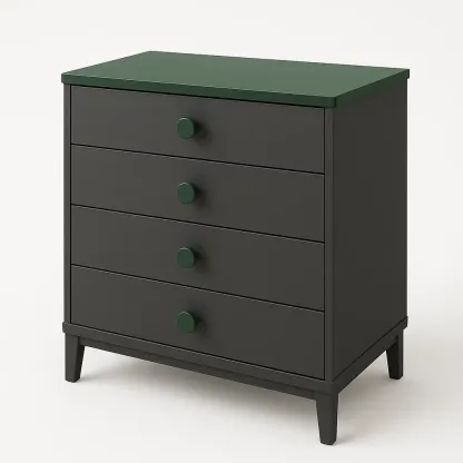 Cassettiera da camera da letto in MDF con quattro cassetti-Divanimo