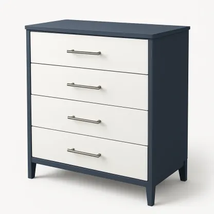 Cassettiera da camera da letto in legno MDF con quattro cassetti-Divanimo