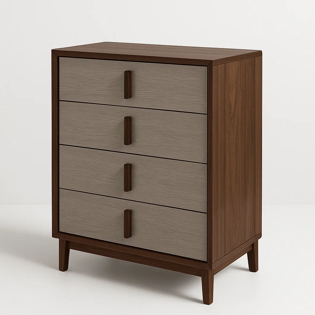 Cassettiera da camera da letto moderna con quattro cassetti-Divanimo