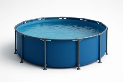 Piscine Hors-Sol Ronde Acier et PVC Bleu Ø305cm