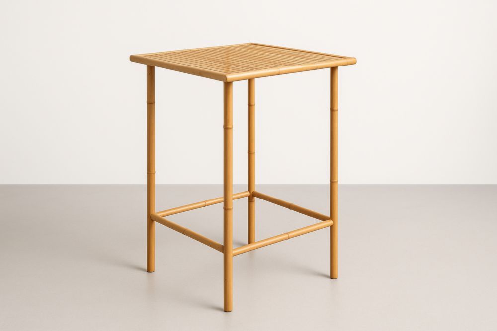 Table d'appoint de patio en bambou