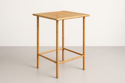 Table d'appoint de patio en bambou