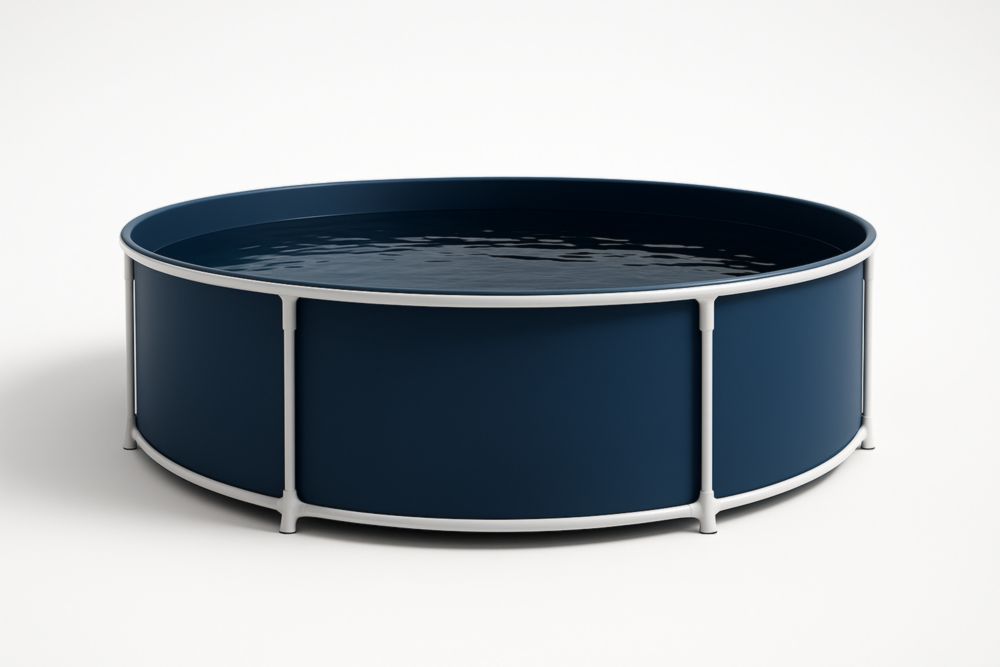 Piscine Hors-sol Ronde Structure Acier PVC Bleu Diamètre 300cm