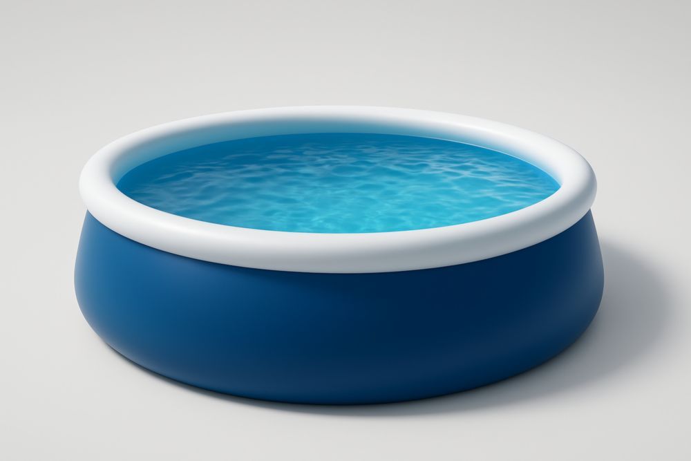 Piscine gonflable ronde en PVC bleu, diamètre 305 cm, hauteur 76 cm
