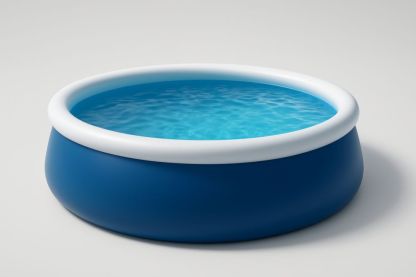 Piscine gonflable ronde en PVC bleu, diamètre 305 cm, hauteur 76 cm
