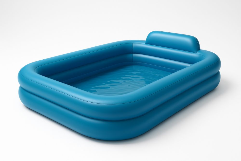Piscine Gonflable PVC Bleu avec Dossier