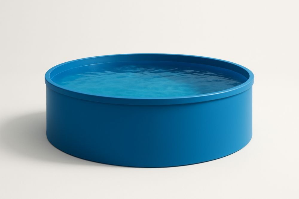 Piscine ronde en polypropylène bleu diamètre 200cm hauteur 50cm