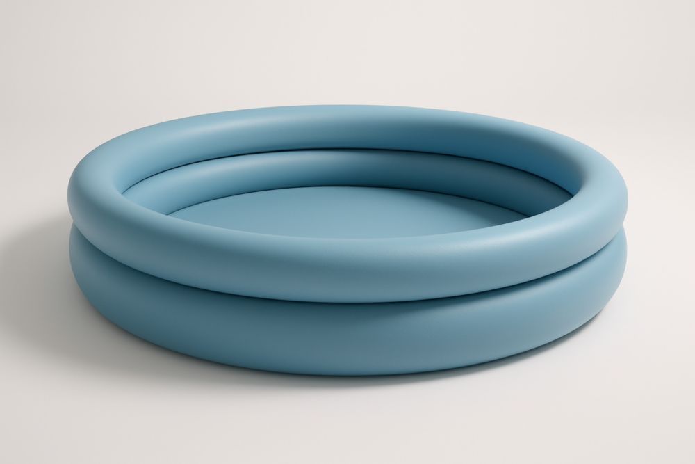 Piscine gonflable ronde en plastique PVC bleu