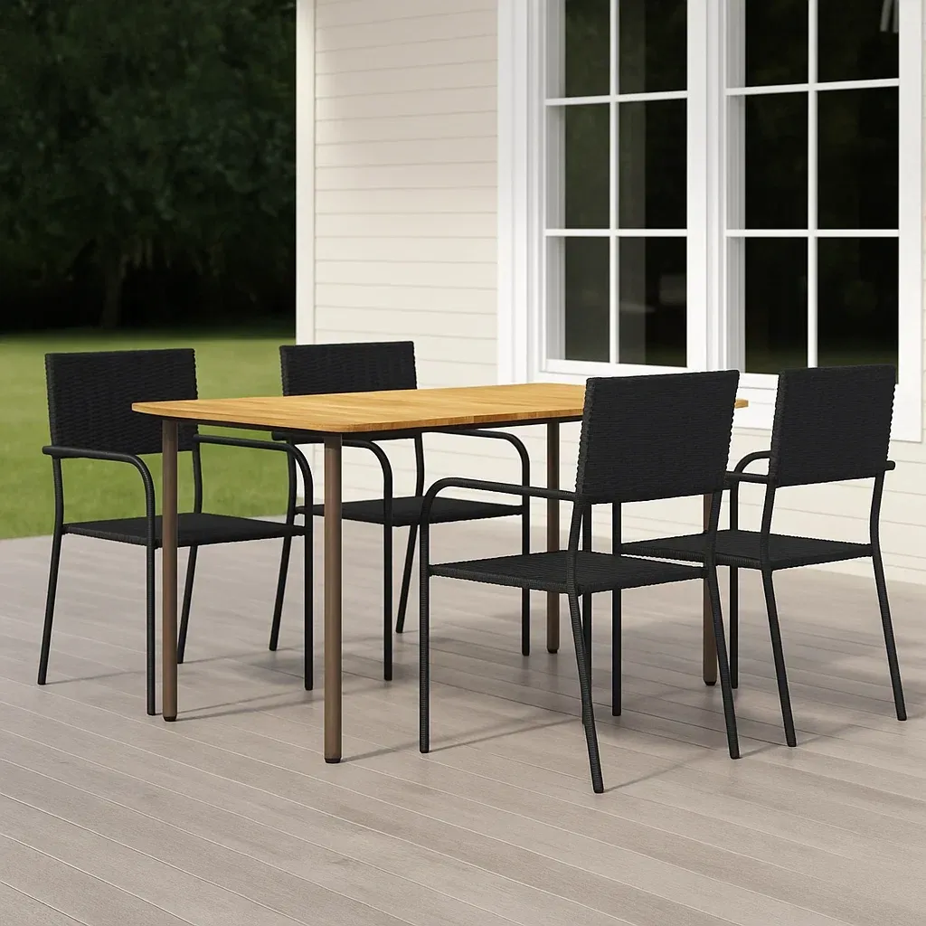 Mobilier de jardin,Ensemble Table et chaise de jardin 4 places
