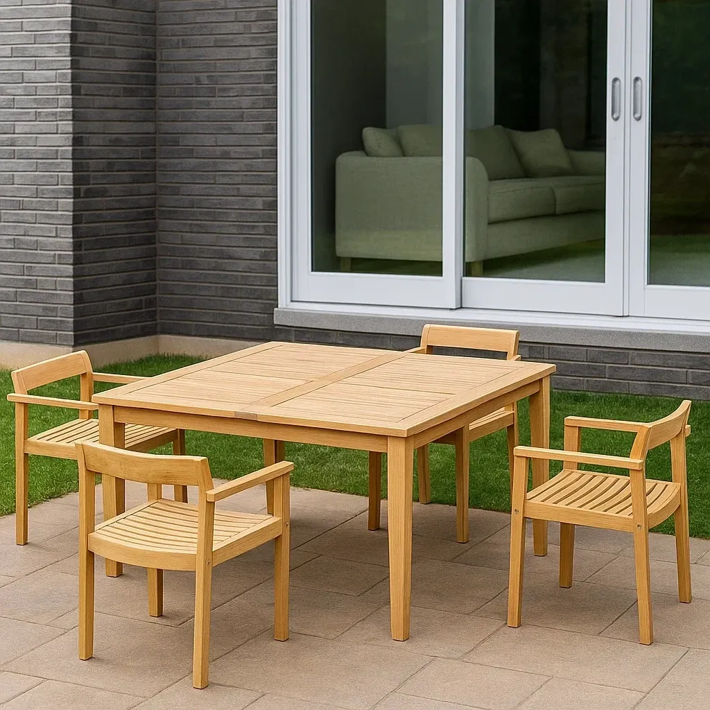 Mobilier de jardin,Ensemble Table et chaise de jardin 4 places