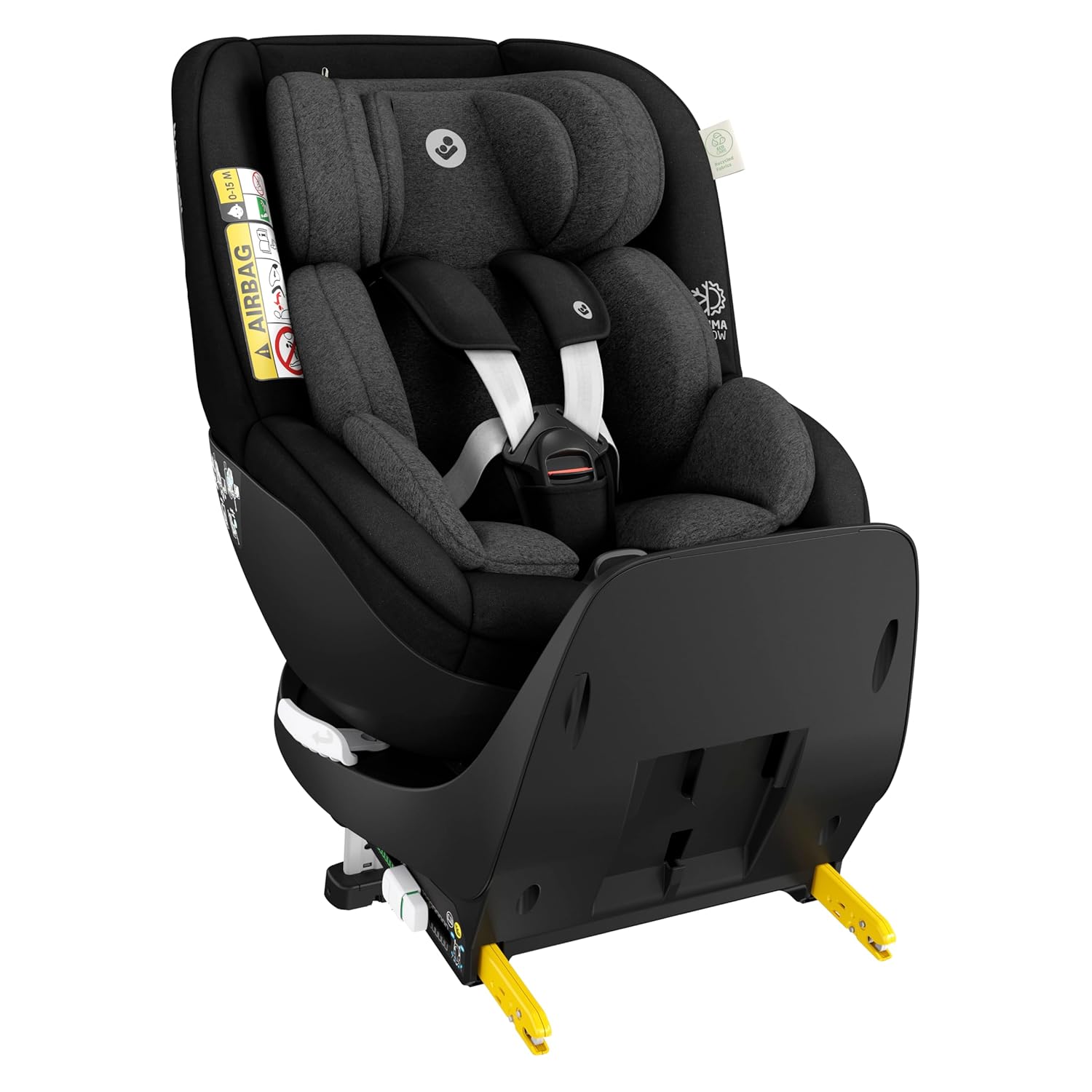 Maxi - Cosi Mica Pro Eco i - Size, 360 Grad - Kindersitz mit ISOFIX, 0 - 4 Jahren, 40 - 105 cm, ClimaFlow, G - CELL - Seitenaufprallschutz, drehbarer Kindersitz, Neugeborene und Kleinkindsitz, Authentic Black-Snugsta