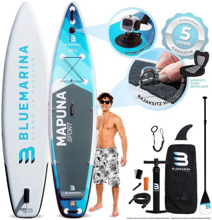 Stand Up Paddling Board - Bluemarina Mapuna 330x76x16 cm bis 200 kg - 5 JAHRE GARANTIE - SUP Board - Stand Up Paddle - Standup Paddle Board - Surfbrett aufblasbar Mapuna 330x76x16-Snugsta