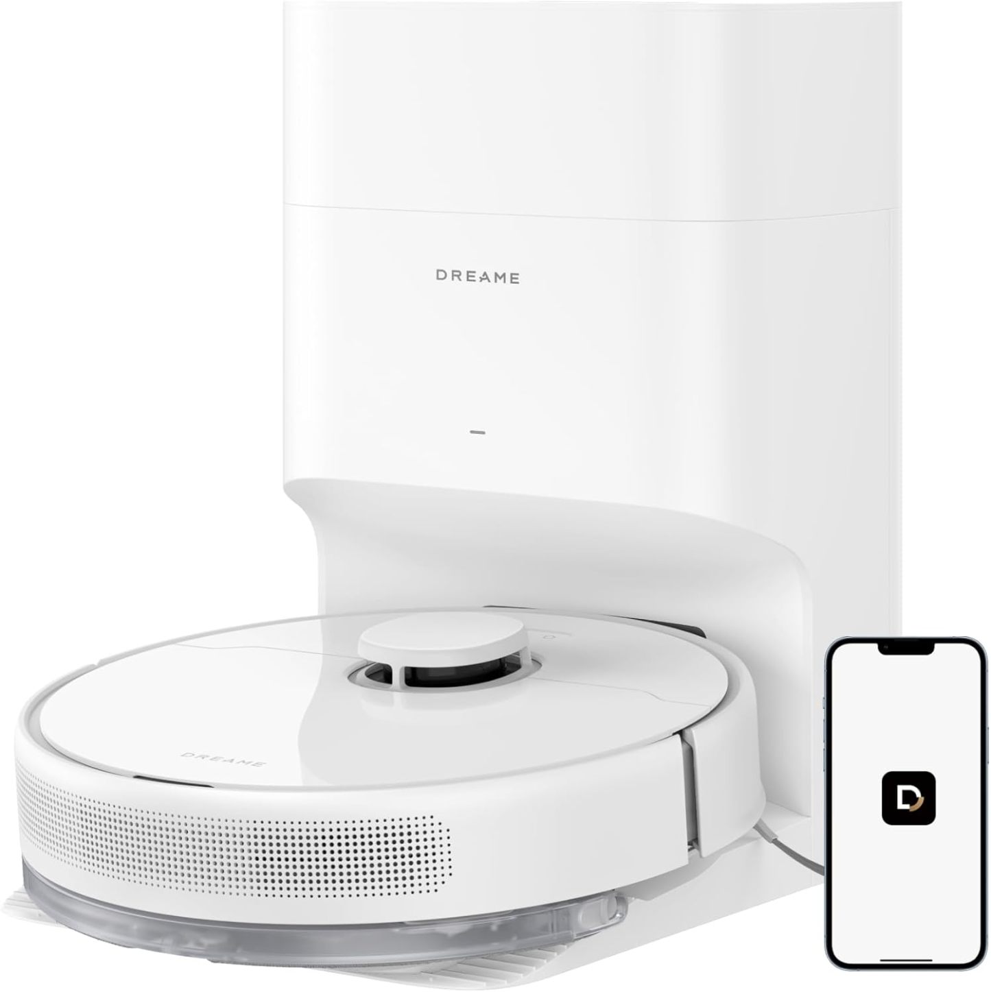 dreame D10 Plus Gen 2 Saugroboter mit Wischfunktion, Automatischer Staubentleerung, Speichert bis zu 90 Tage Staub, LiDAR - Navigation, 6000 Pa Saugkraft für Teppiche und Tierhaare, 285 - Minuten - Akku-Snugsta