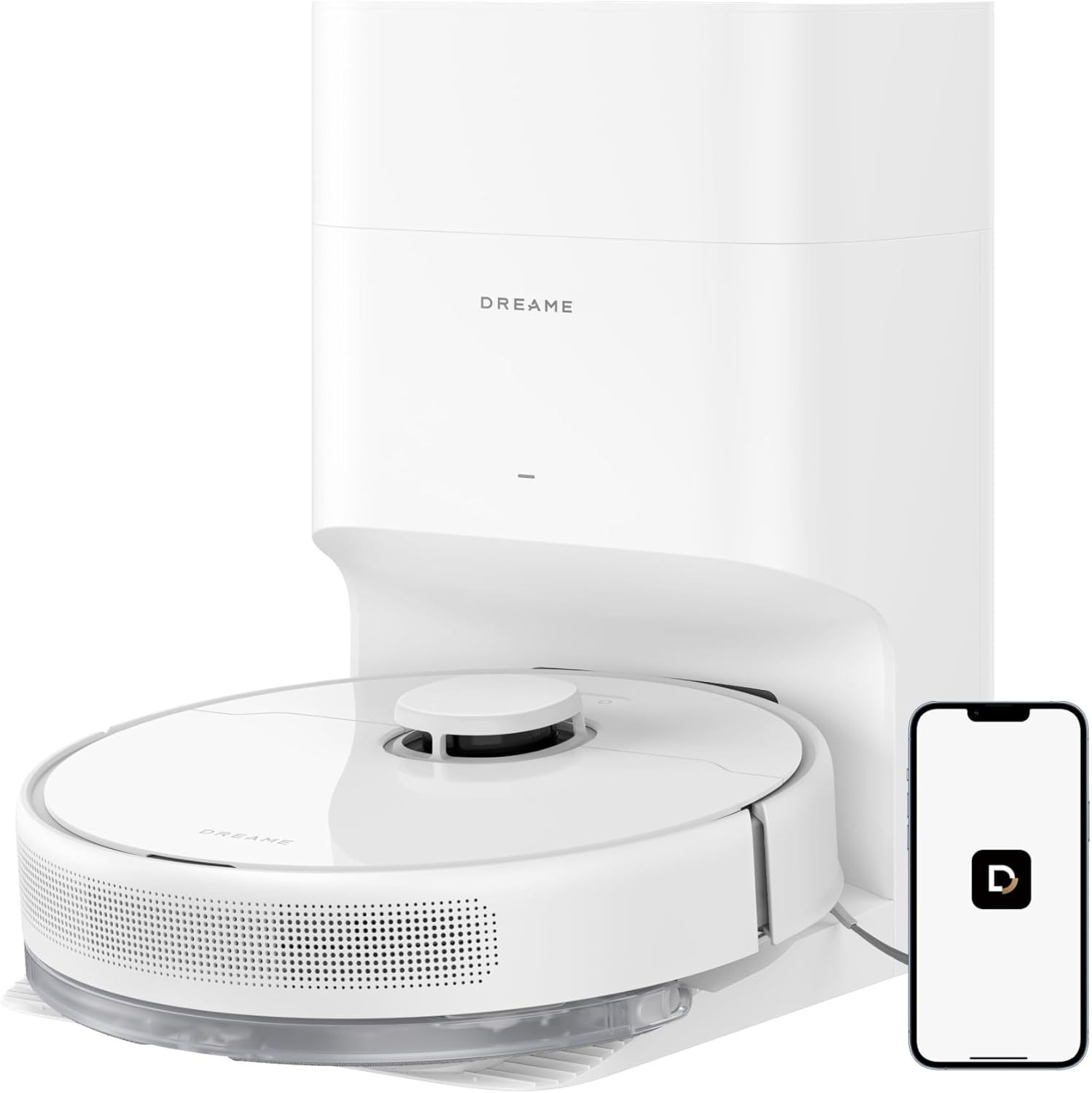 dreame D10 Plus Gen 2 Saugroboter mit Wischfunktion, Automatischer Staubentleerung, Speichert bis zu 90 Tage Staub, LiDAR - Navigation, 6000 Pa Saugkraft für Teppiche und Tierhaare, 285 - Minuten - Akku-Snugsta