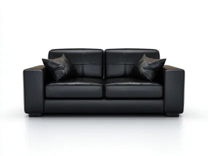 2-Sitzer Sofa Kunstleder 155x85x90 cm - schwarz - geeignet für Wohnzimmer - modernes Design-Snugsta