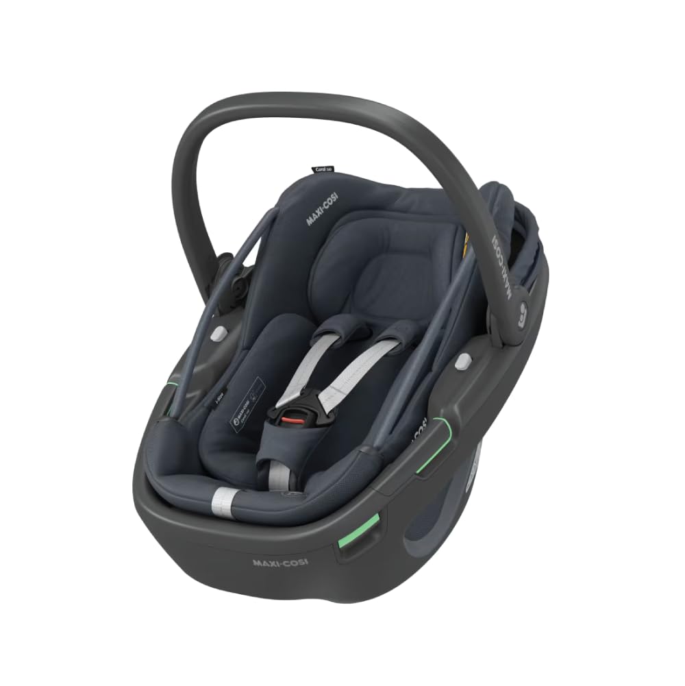 Maxi - Cosi Coral 360 i - Size Babyschale Drehbar, 360 Grad Neugeborenen Autositz, 0 - 12 Monate, 40 - 75 cm, Ultraleichtgewicht, G - CELL Seitenaufprallschutz, extra - großen Sonnenverdecks, Essential Graphite-Snugsta