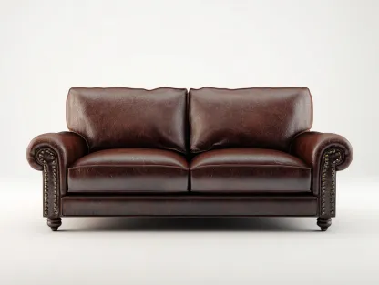 2-Sitzer Sofa Kunstleder 165x85x90 cm - braun - geeignet für Wohnzimmer - klassisches Design-Snugsta