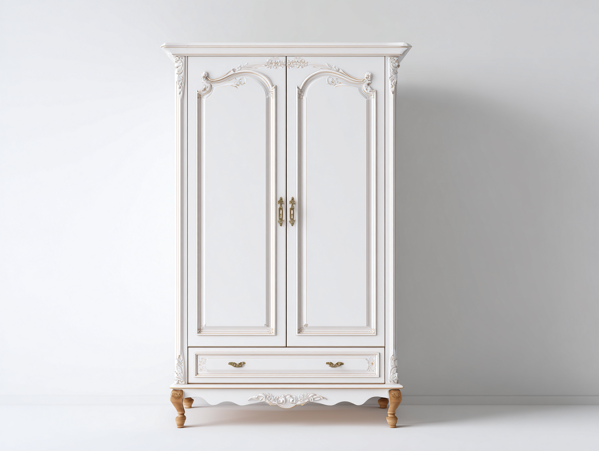 Kleiderschrank Holz 110x55x195 cm - weiß - geeignet für Schlafzimmer - klassisches Design-Snugsta