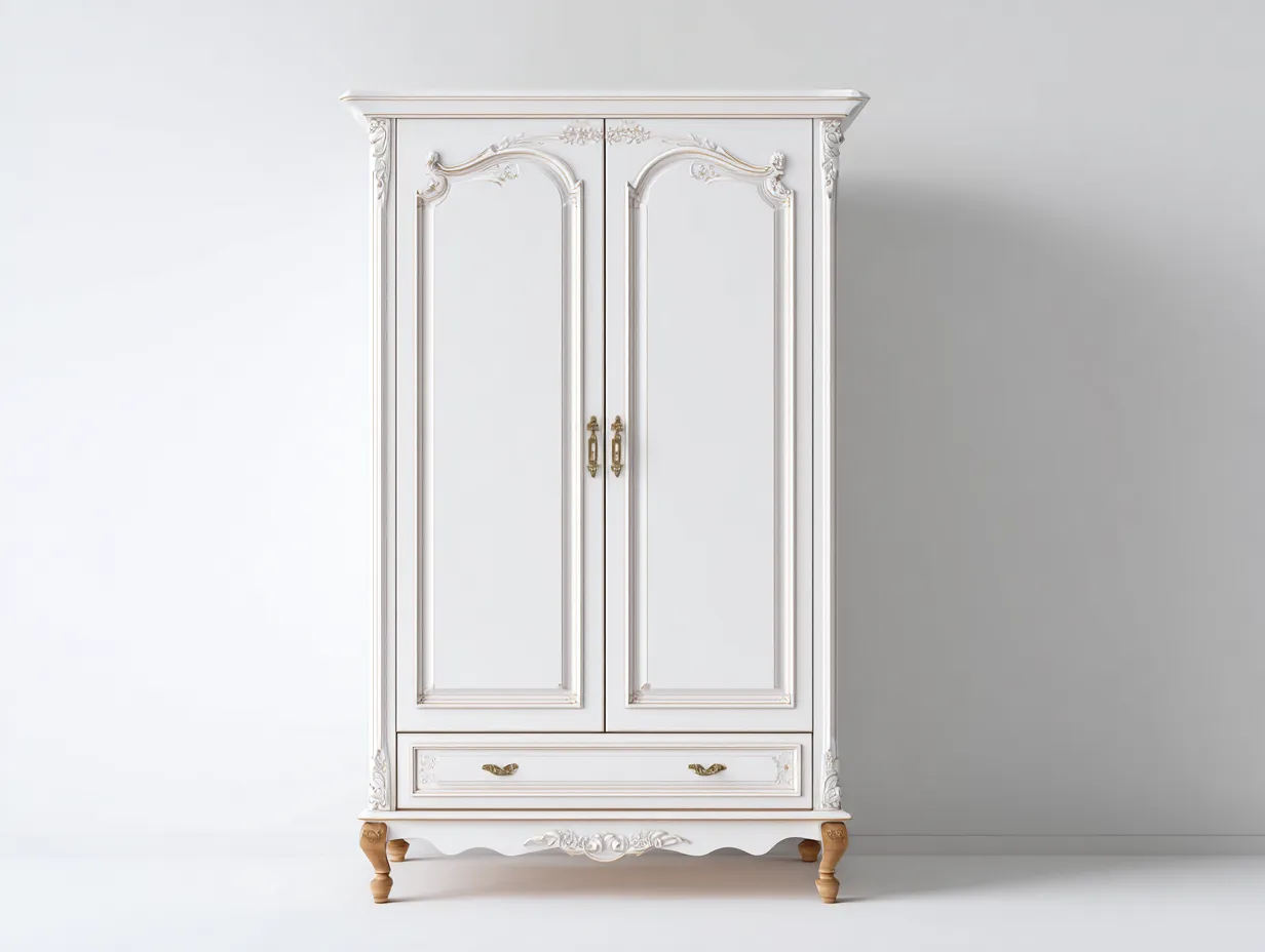 Kleiderschrank Holz 110x55x195 cm - weiß - geeignet für Schlafzimmer - klassisches Design-Snugsta