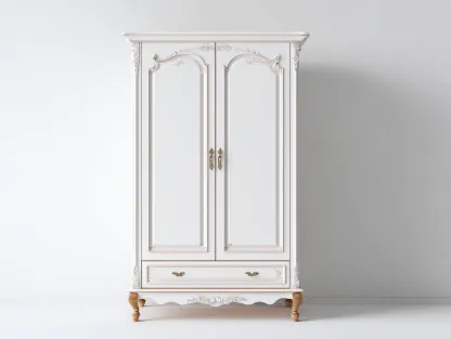 Kleiderschrank Holz 110x55x195 cm - weiß - geeignet für Schlafzimmer - klassisches Design-Snugsta