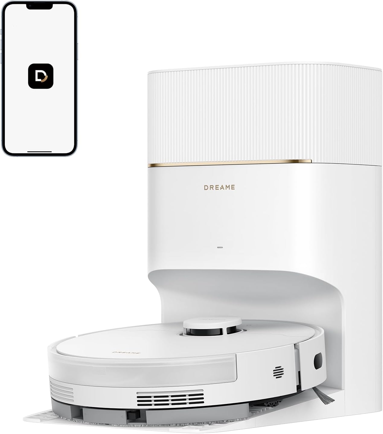 dreame D20 Pro Plus Saugroboter, 13.000 Pa Saugkraft, DuoBrush für Tierhaare, Eckenrein, Selbstentl, Hindernisverm. m. LDS - Navigation und Laser, saugt und wischt, Hartböden und Teppiche, 5.200 mAh Akku-Snugsta