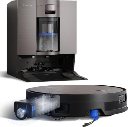 ECOVACS X11 OMNICYCLONE Saugroboter mit Wischfunktion, Blast 19.500 Pa, ultraschnelles Akkuladen, OZMO Roller 2.0, Klettern max. 4 cm Höhe, Ausfahrender Wischmopp, PureCyclone 2.0 Auto - Entleerung-Snugsta
