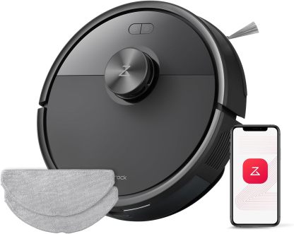 roborock Q7 M5 - Set Saugroboter mit Wischfunktion, 10.000Pa Saugkraft, Dual Anti - Tangle - System, 150Min Laufzeit, LiDAR Navigation, Staubsauger Roboter für Teppich, Tierhaare, APP Steuerung Schwarz-Snugsta