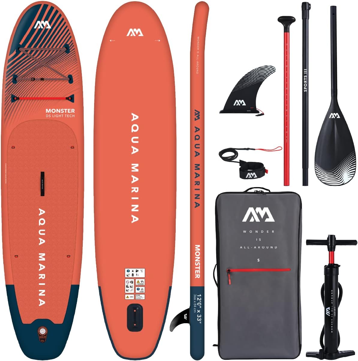 Aqua Marina Aufblasbare Stand Up Paddle Boards iSUP - Komplett - Sets für Erwachsene-Snugsta
