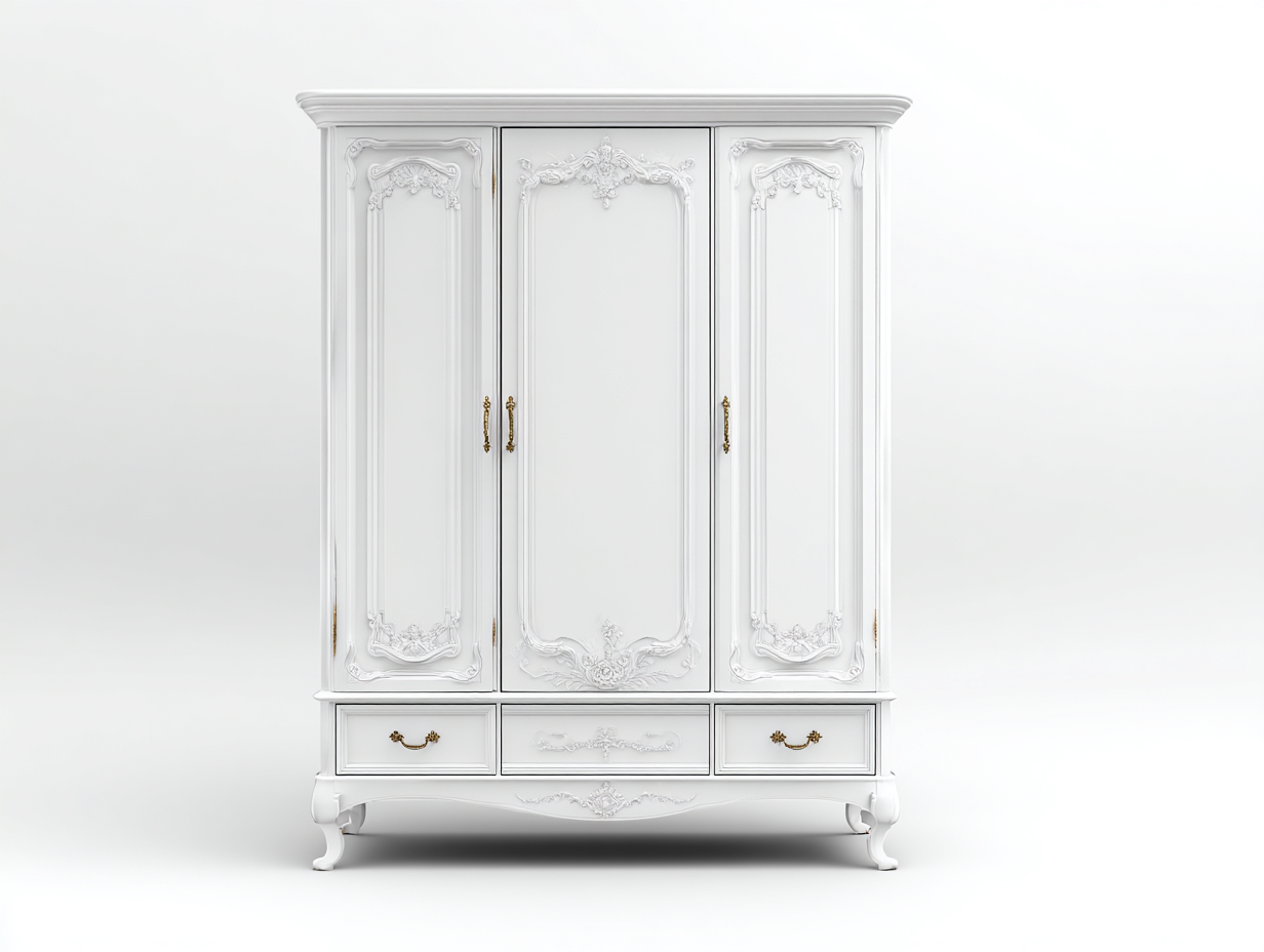 Kleiderschrank Holz - 150x60x210 cm - weiß - für Schlafzimmer - klassisches Design-Snugsta