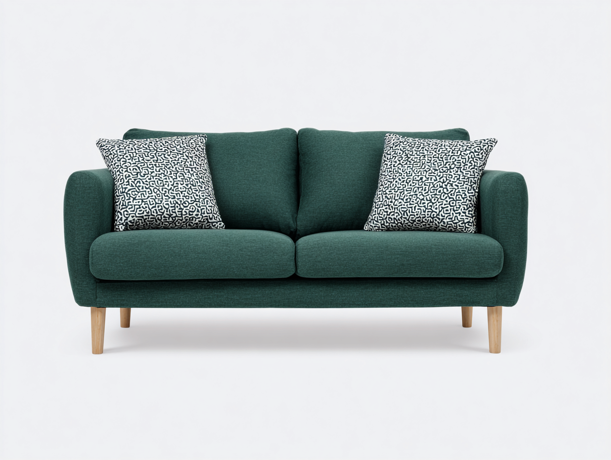 Sofa 2-sitzer stoff - 160x85x85 cm - grün/naturholzfarbe - für wohnzimmer - skandinavisches design-Snugsta