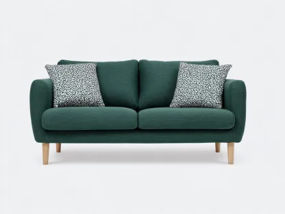 Sofa 2-sitzer stoff - 160x85x85 cm - grün/naturholzfarbe - für wohnzimmer - skandinavisches design-Snugsta