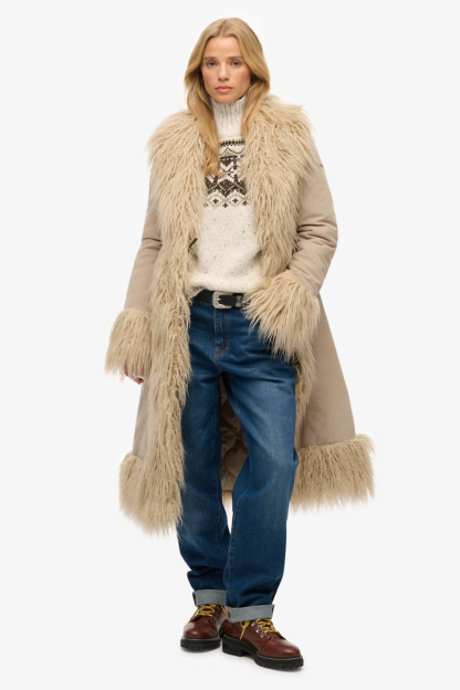 Mid-length patchwork Coat