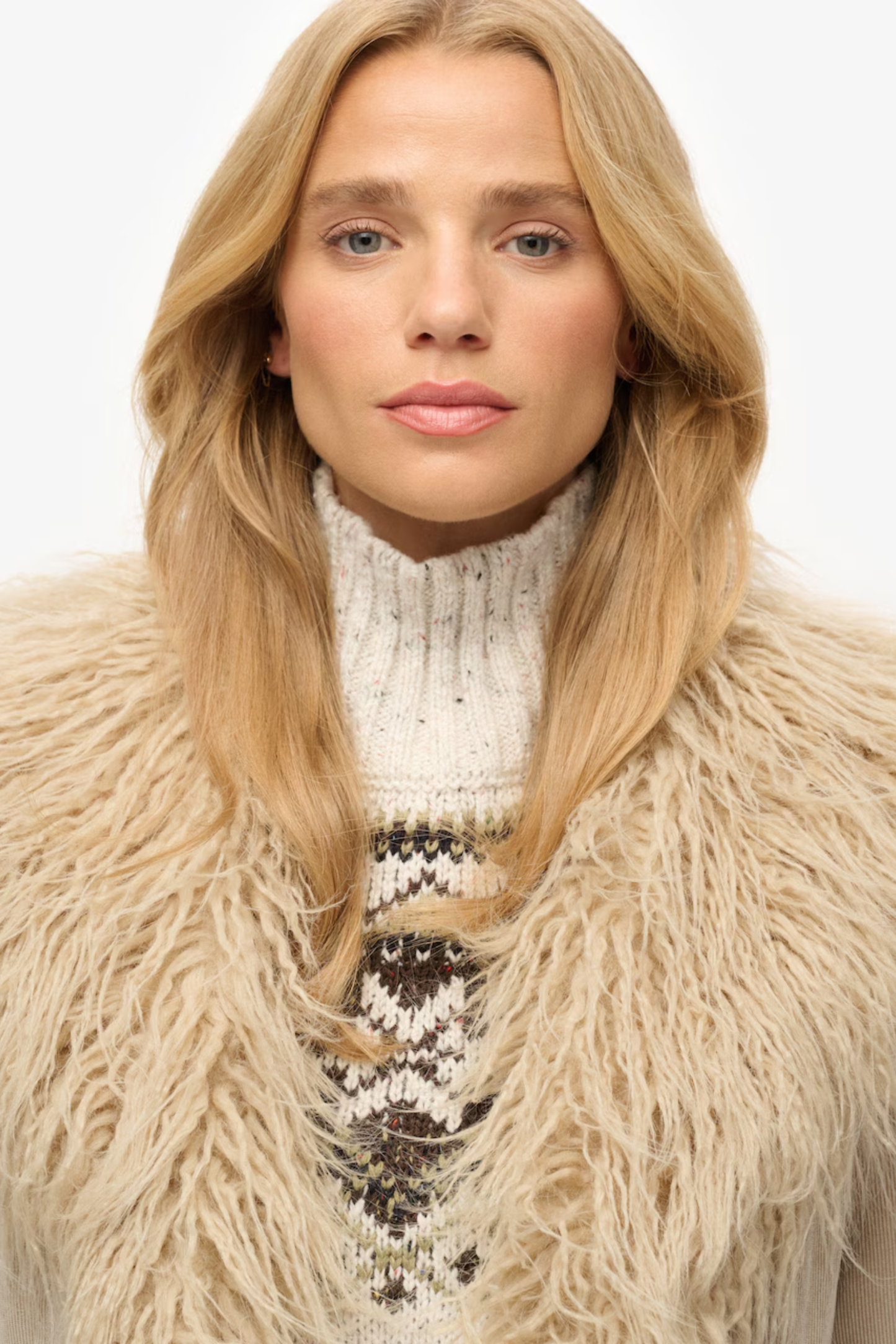 Mid-length patchwork Coat