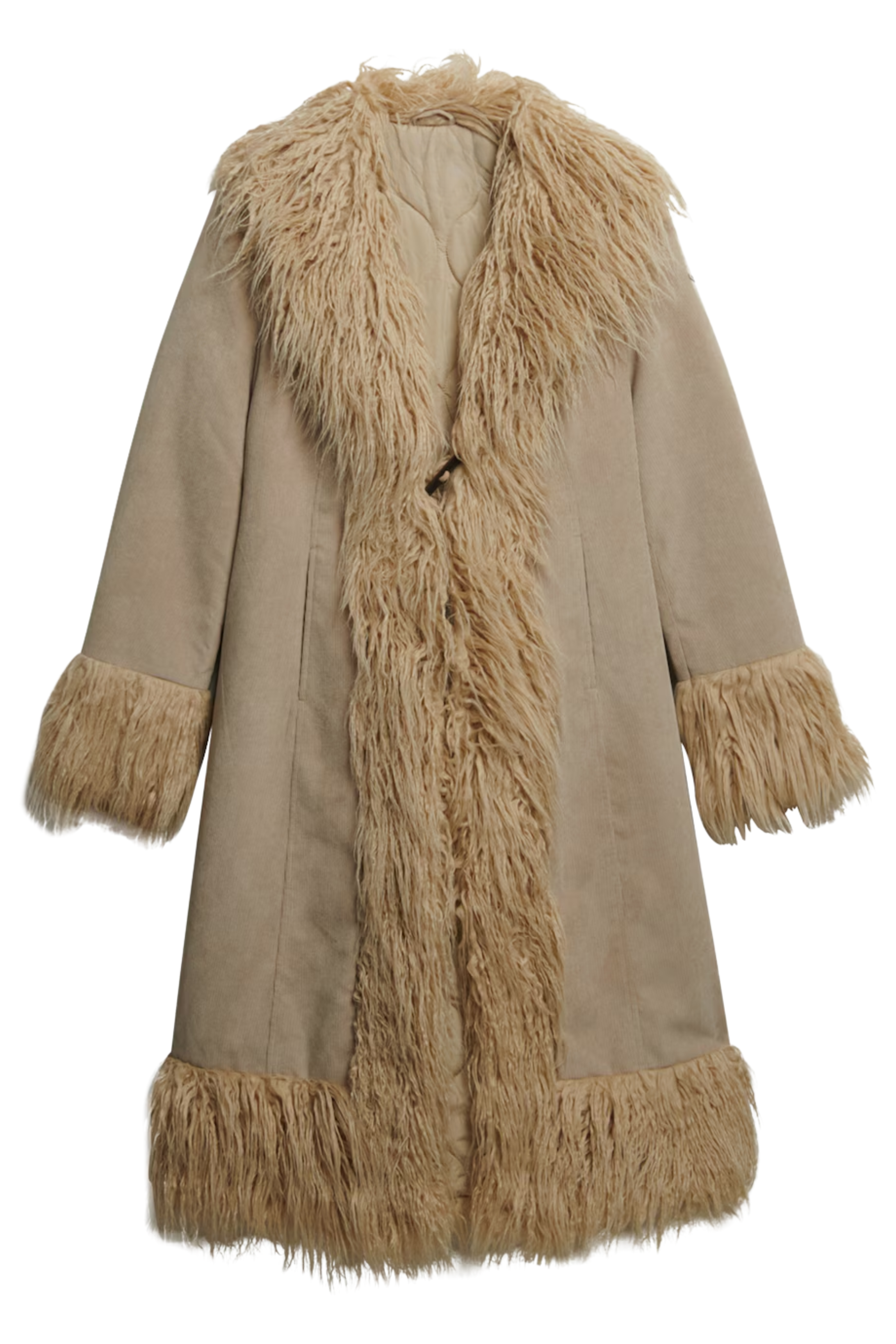 Mid-length patchwork Coat