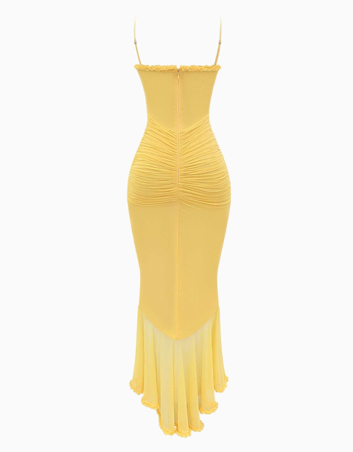 Aurora Ruffle Maxi Dress - Yellow