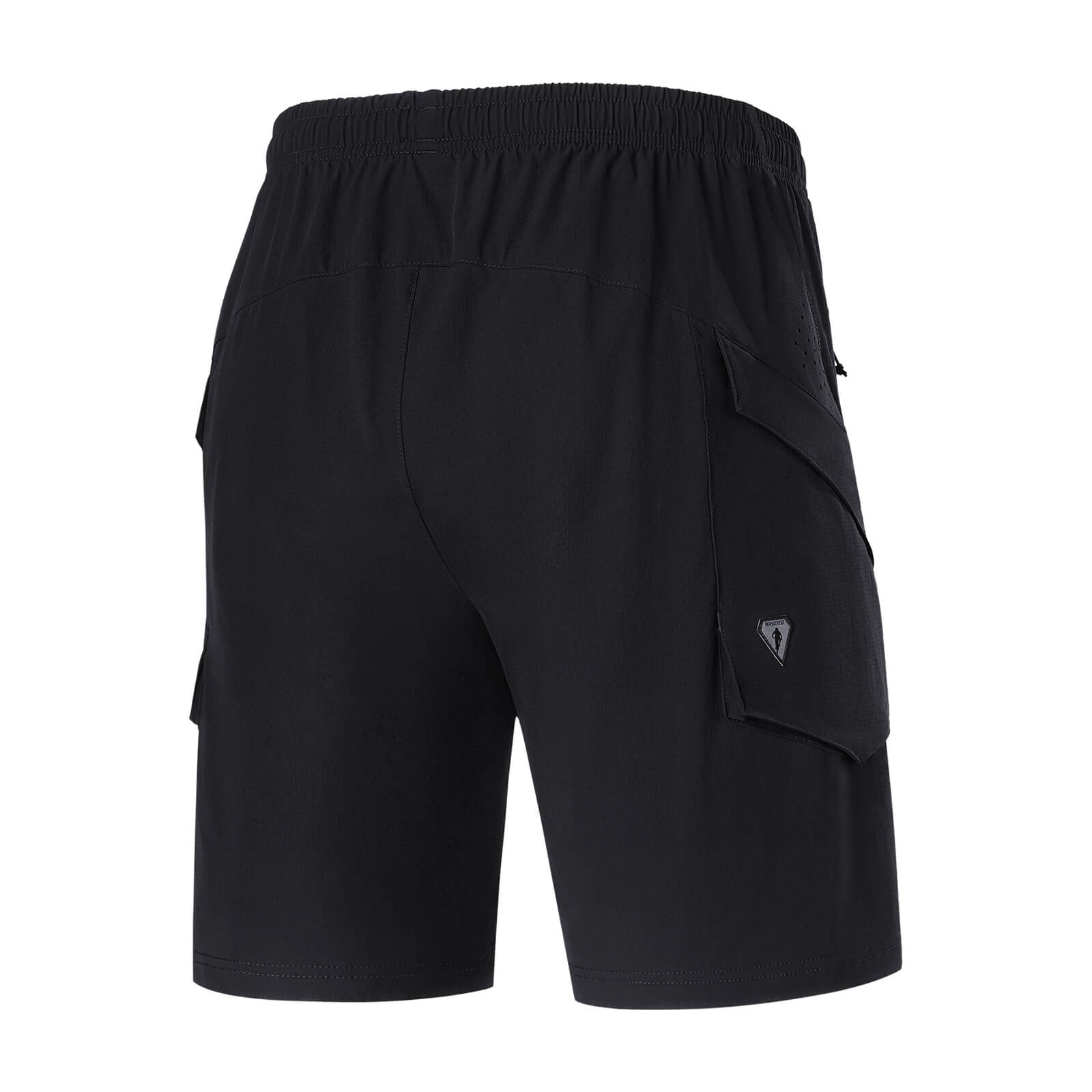 men water repellent multi purpose cycling utility shorts black back